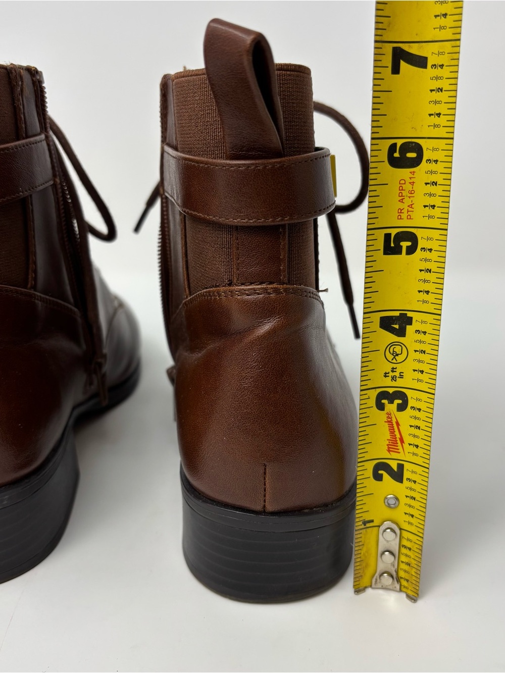 Kelly & Katie Jannicke Brown Lace Up Ankle Boots Zipper Booties Women's Size 8.5 - Picture 5 of 9